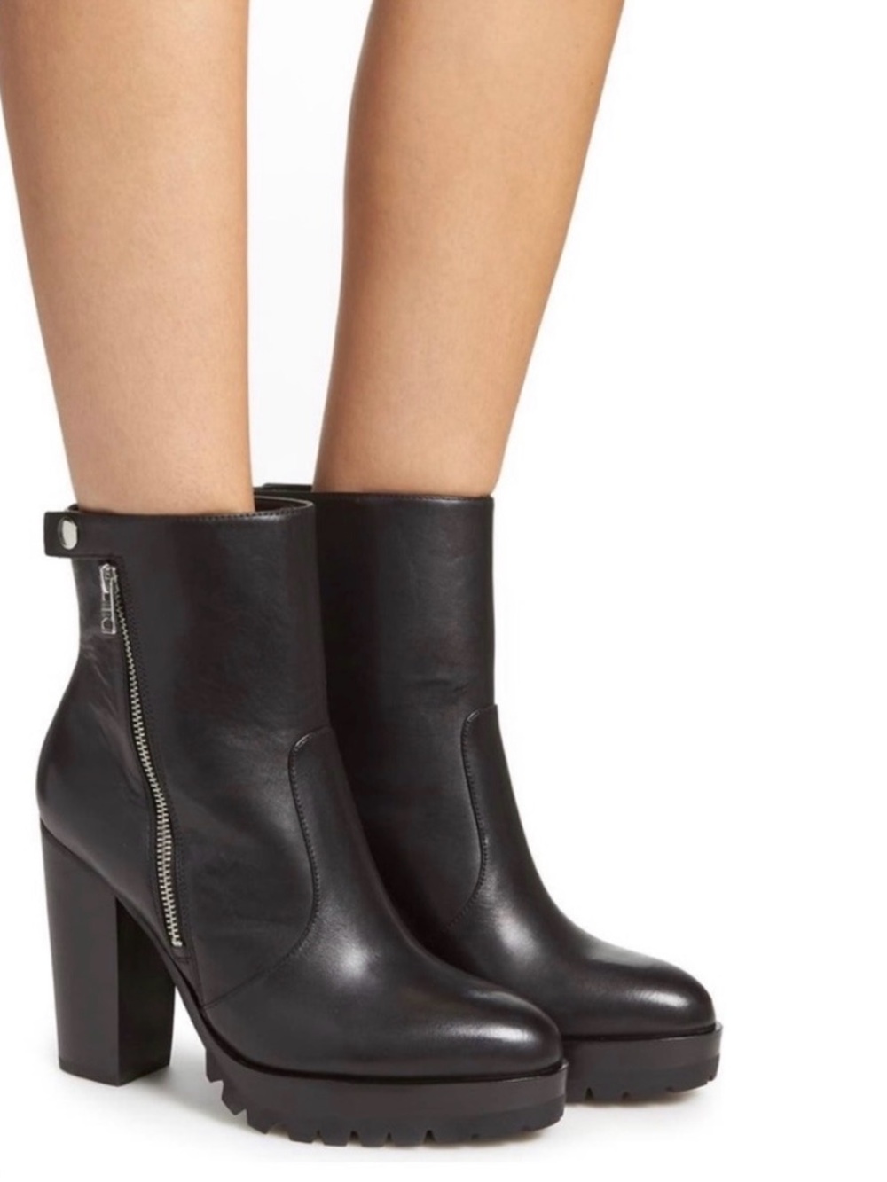 Allsaints Ana crust calf Black Leather Boots - Picture 12 of 12